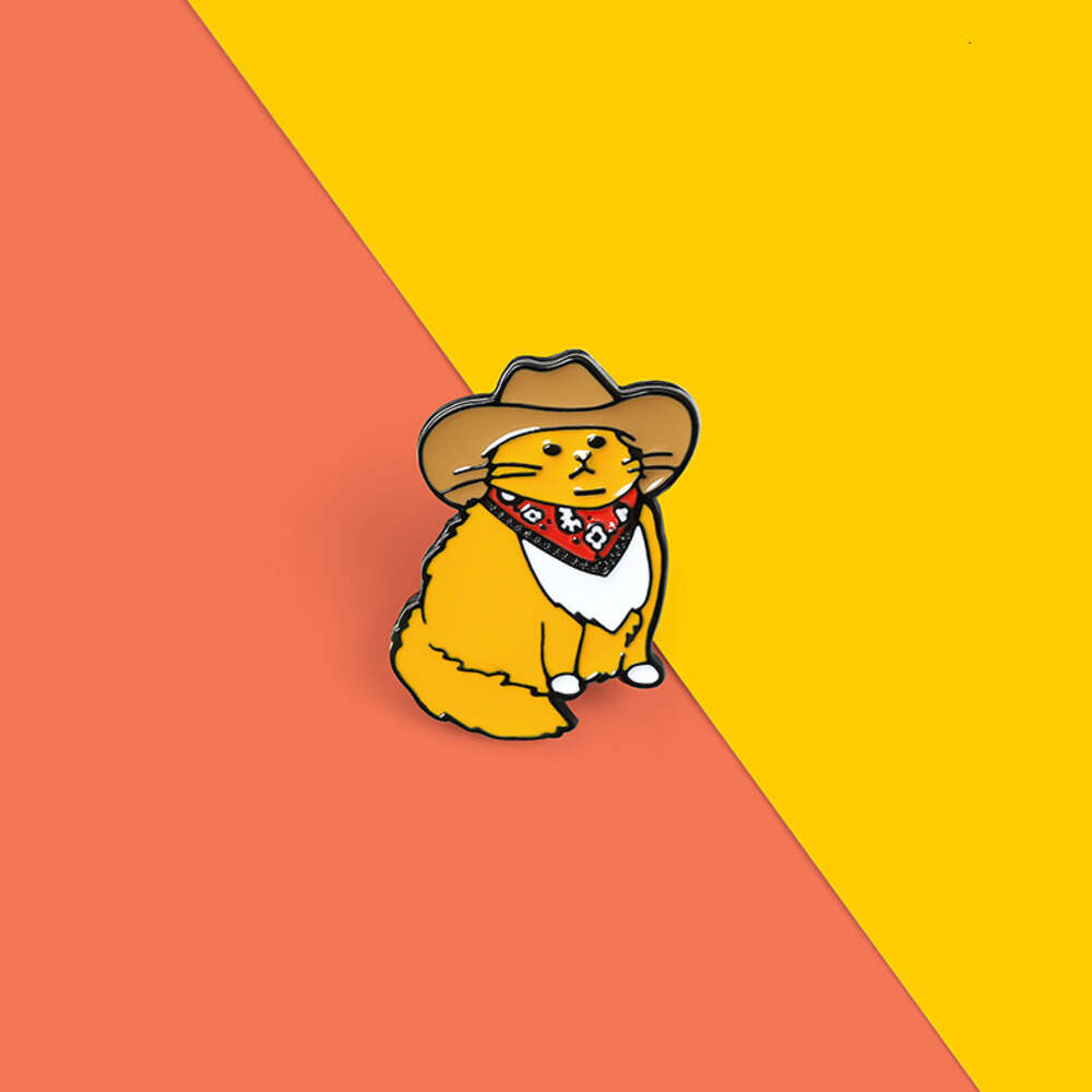 Bracelet de style Cowboy occidental créatif, dessin animé, vêtements de petit chat jaune stupide et mignon, emblème peint