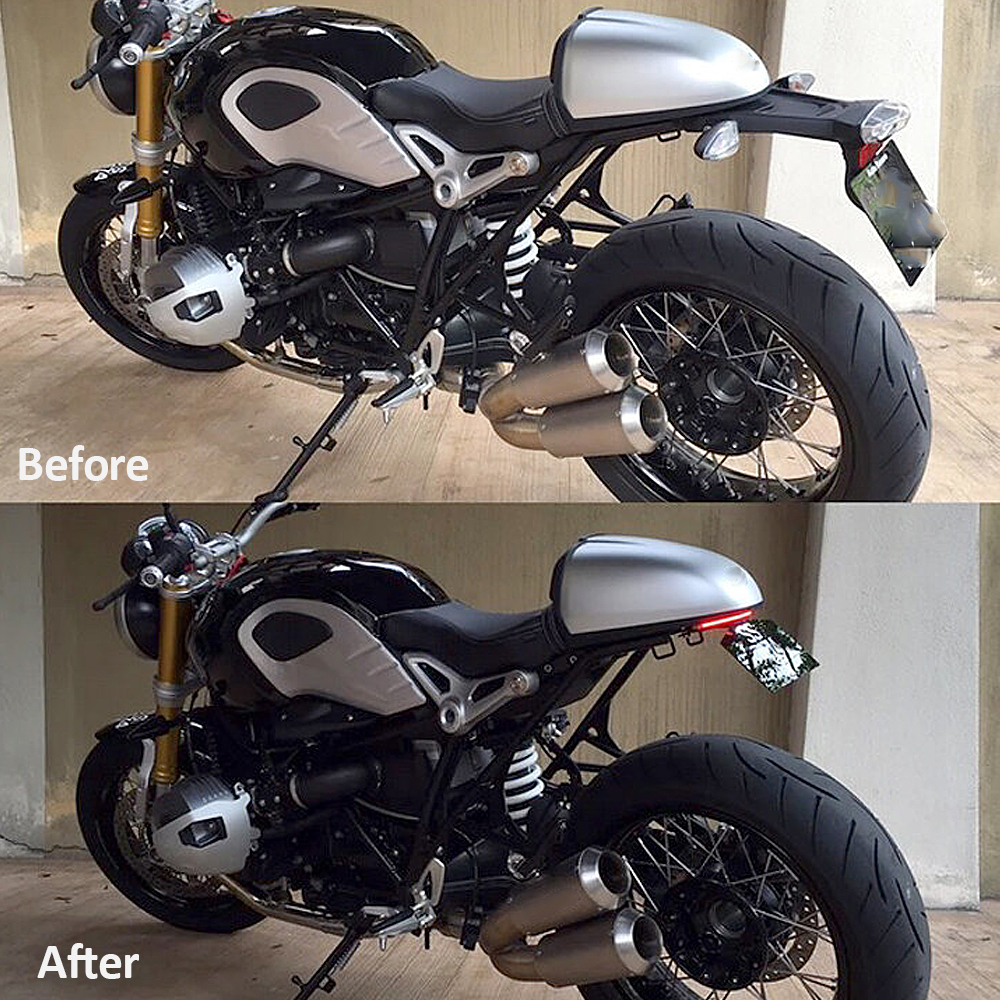 New Motorcycle License Plate LED For BMW R NINE T NINET RNINET RNINE T Scrambler Urban Turn Signal Holder Brake Tail Rear Light