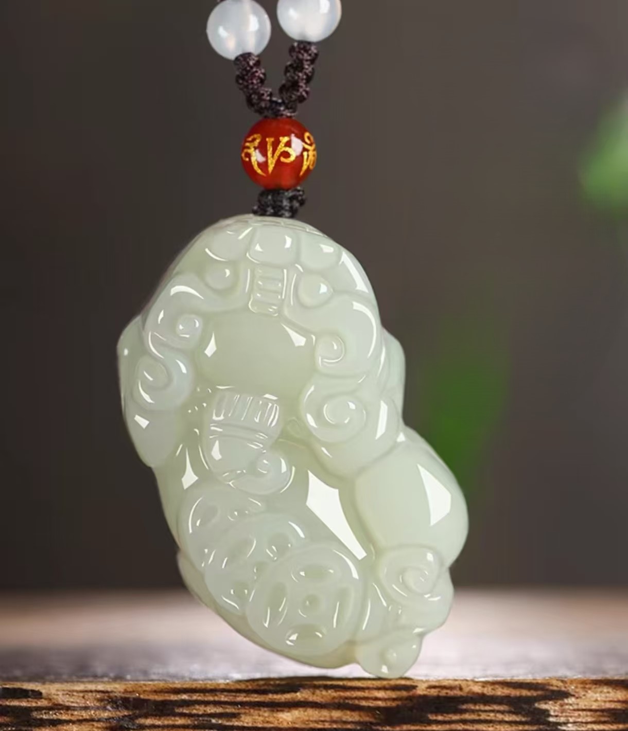 LOVERS - Fengshui Pixiu Necklace - Good Karma Jade Pendant for Men & Women, Couple Matching Wealth Charm Jade Pixiu Pendant