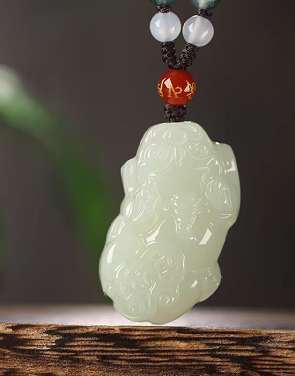 LOVERS - Fengshui Pixiu Necklace - Good Karma Jade Pendant for Men & Women, Couple Matching Wealth Charm Jade Pixiu Pendant