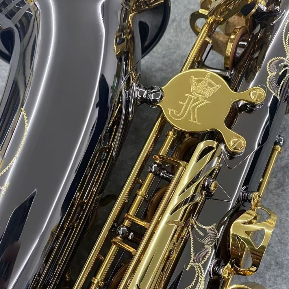 New Arrival ST130 Black Lacquered Gold Alto Saxophone E-flat Brass Fine Carved Jazz Instrument with Accessories