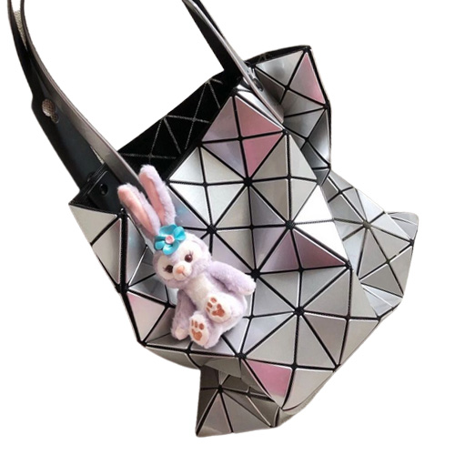 Miyake de miyake japonês Saco de lingge Seis Lattice Bright Face Classic One ombro Hand Tote A mesma mulher original Women039s for Life5732637