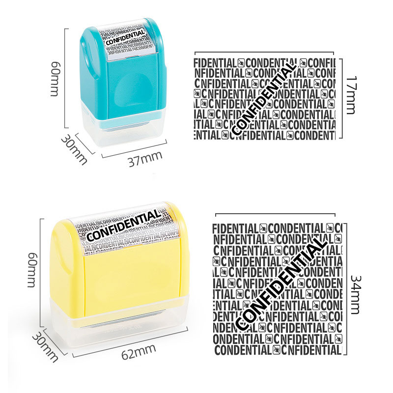 Privacy Smear Confidentiality Stamp Identification Seal Identity Theft Protection Roller Stamps Confidential Roller Stamp Anti Privacy Security Stamp HZ0059