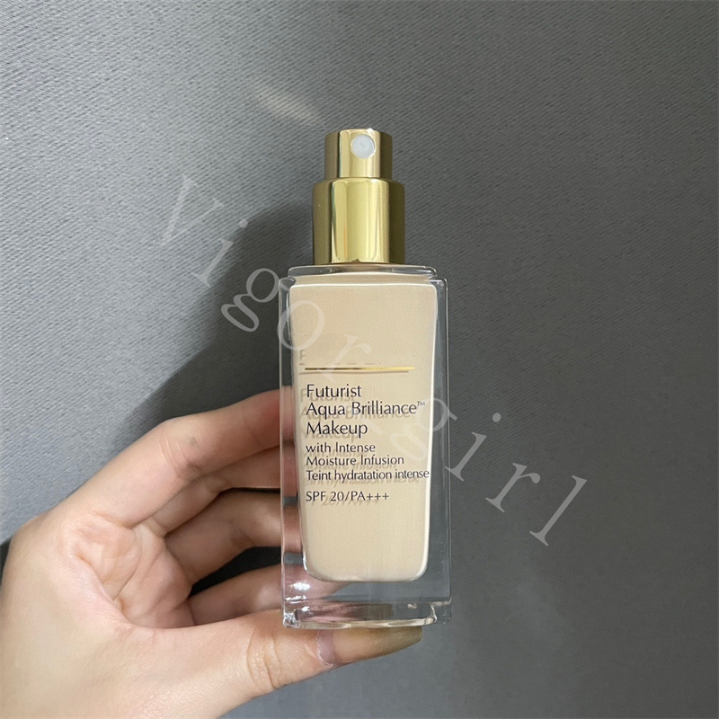 El Brand Foundation face Facetic Tool Futurist Aqua Brilliance 메이크업 강렬한 수분 주입 Teint Hydratation 강렬한 30ml 4 색상 고품질