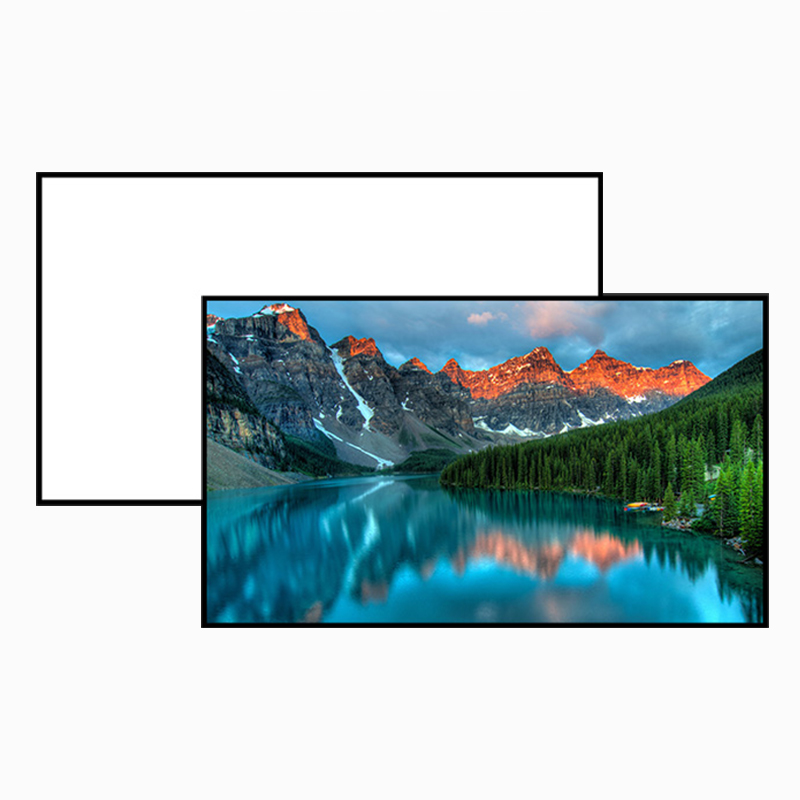 Hot HD Cinema White Projector Screen Matte 1cm Ultra wąski ramka stała ramka 4K 8K Popularny klasyk do projekcji kina domowego 60 -calowy