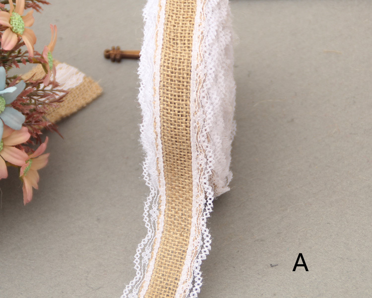 25 мм натуральная джутовая мешковина из гессианской кружевной ленты с белой кружевной отделкой по краю, винтажный свадебный декор в деревенском стиле