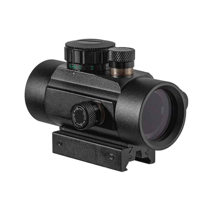 1X40 Red Green Dot Scope Tactical Compact Collimator Reflex Sight with Integrated Red Laser Hunting Optics With 11mm and 20mm Picatinny Mount