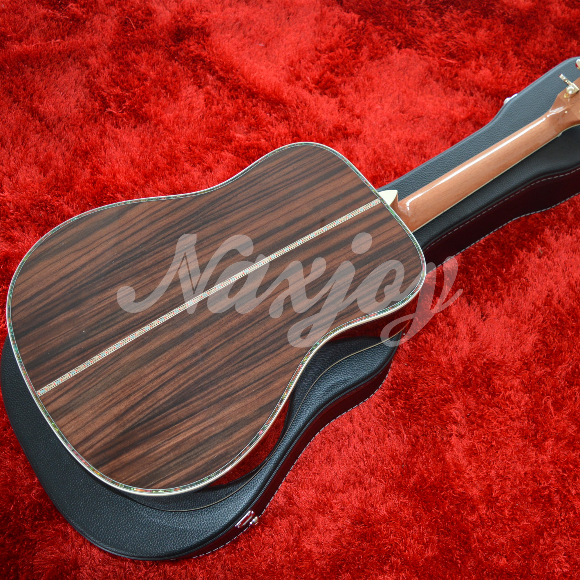 41 Inches Solid Cedar D Type Acoustic Guitar Abalone Rosewood Back and Sides Guitarra