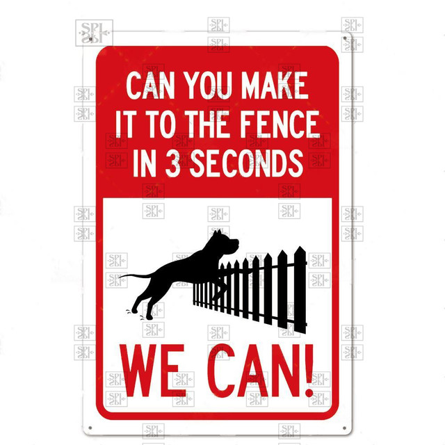 Warning Dog Metal Poster Beawre Of The Dog Tin Sign Garden Outdoor Kennel Wall Decor Plate Retro Warning Hanging Signs Garage Home Man Cave Painting Size 30X20CM w01