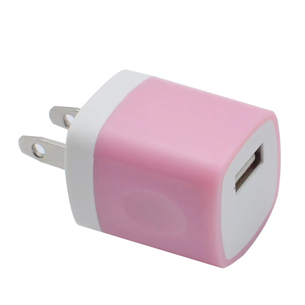 Snabbladdning 5V 1A -laddare Färgglada Home Plug USB -laddare Power Adapter för Samsung S22 Xiao iPhone 14 13 MP3 GPS Telefonladdare Adapter