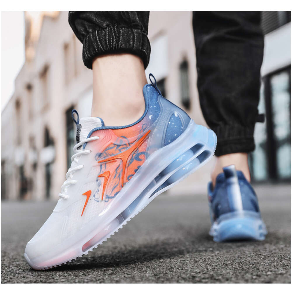 Mens Womens Casal Sneakers Jelly Sole Running Shoes Juventude Gradiente Cor Confortável Casual Sports Trainers Tamanho 36-45