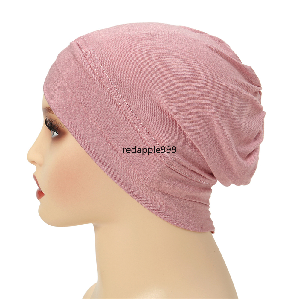 Front croisé intérieur Hijab chapeau femmes musulman Jersey Ninja casquette foulard bonnets Bonnet doux sous-écharpe perte de cheveux chapeaux enveloppement