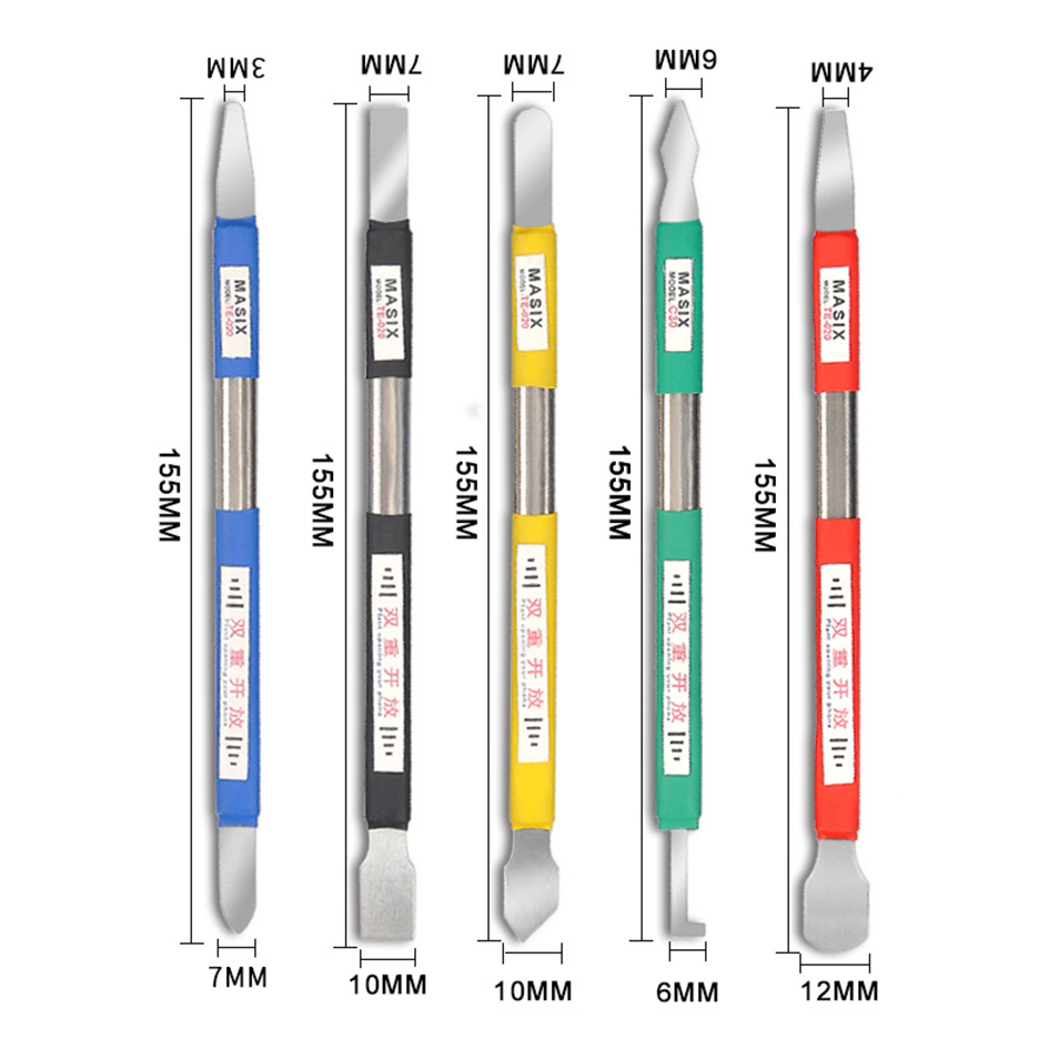 5 in 1 Double-headed CPU Pry Tool Kit Metal Crowbar for Circuit Board Chip Mobile Phone Open Housing Repair Tools