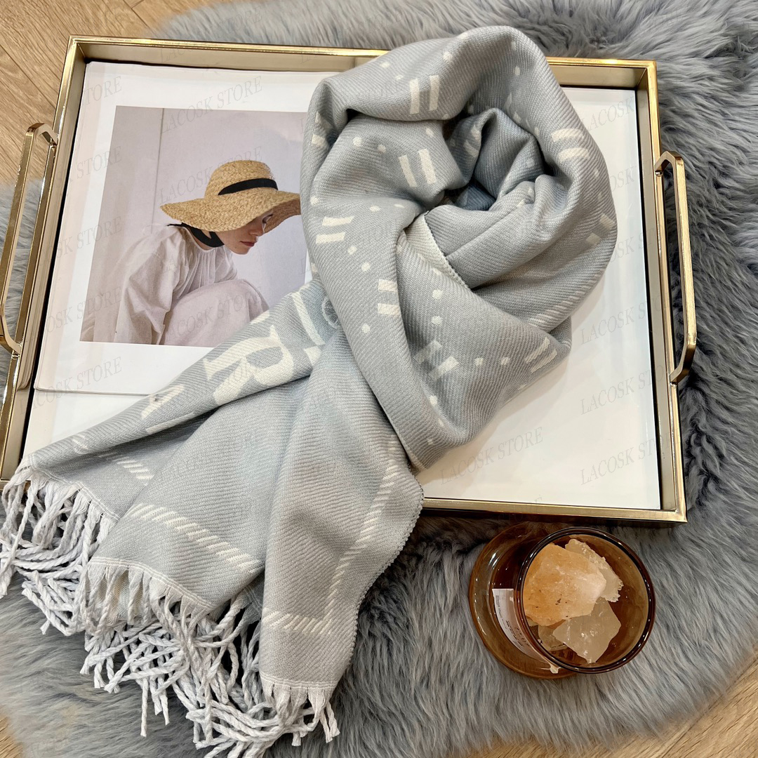 Mens Designer Warm Wool Long Shawl Wrap Tassels Scarfs Cashmere Women Classic Horse Thick Blanket Unisex Scarves 180*65CM