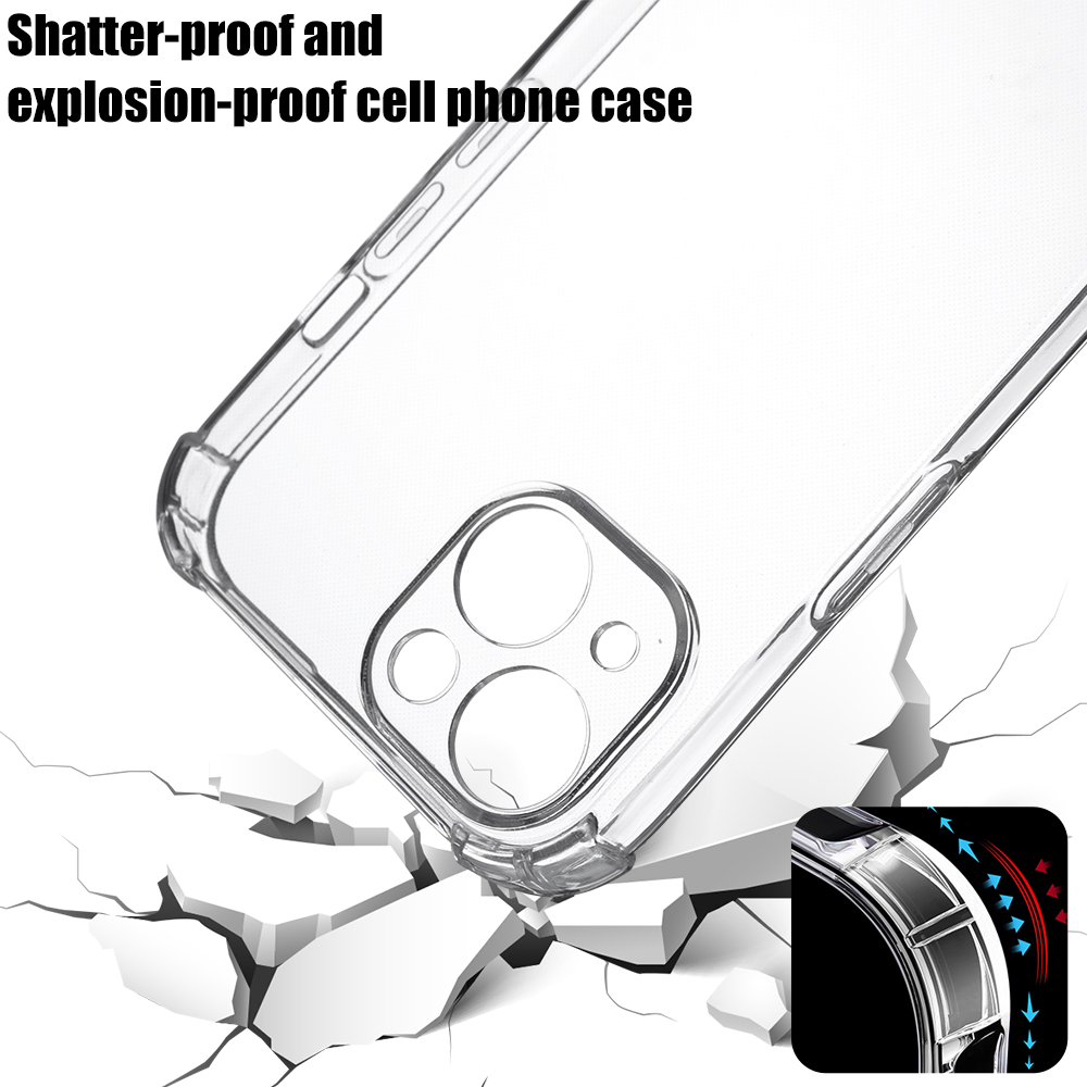 Shockper Case для iPhone 15 Pro Max 14puls Anti-Fall Bumper 4 угловой оболочка прозрачная прозрачная крышка для iPhone 13 12Pro i11 XS Max XR XS iPhone7/8 7/8plus