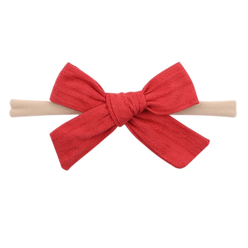 Korean children's hair accessories idyllic fabric bow hair band vibrato baby soft elastic nylon headband 2296