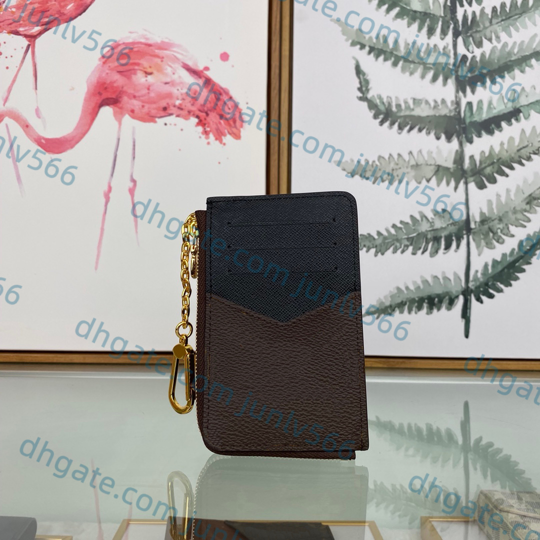 5a alta qualidade designer de luxo moda chaveiros cartão pacote titular mulheres mini zippy carteira moeda bolsa sacos derme charme chave bolsa com caixa