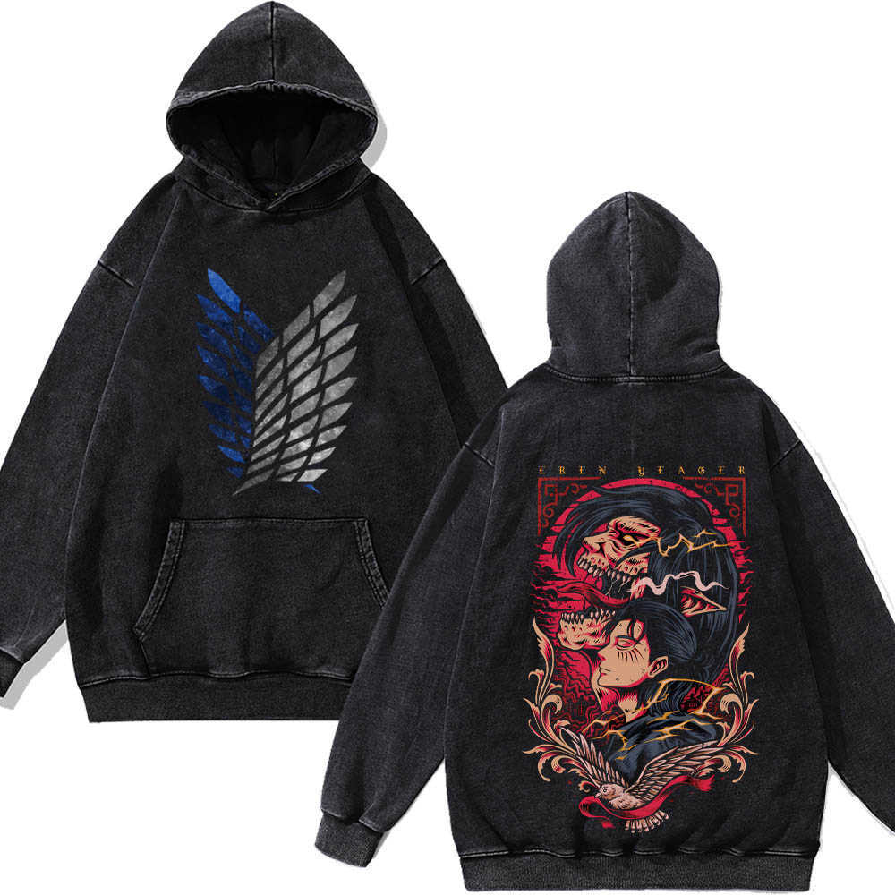 Sweats à capuche pour hommes Sweatshirts Attack on Titan Sweat à capuche Y2k pour hommes Sweat à capuche rétro Armin Arlert Sweat-shirt imprimé surdimensionné Hip Hop Streetwear LST230902