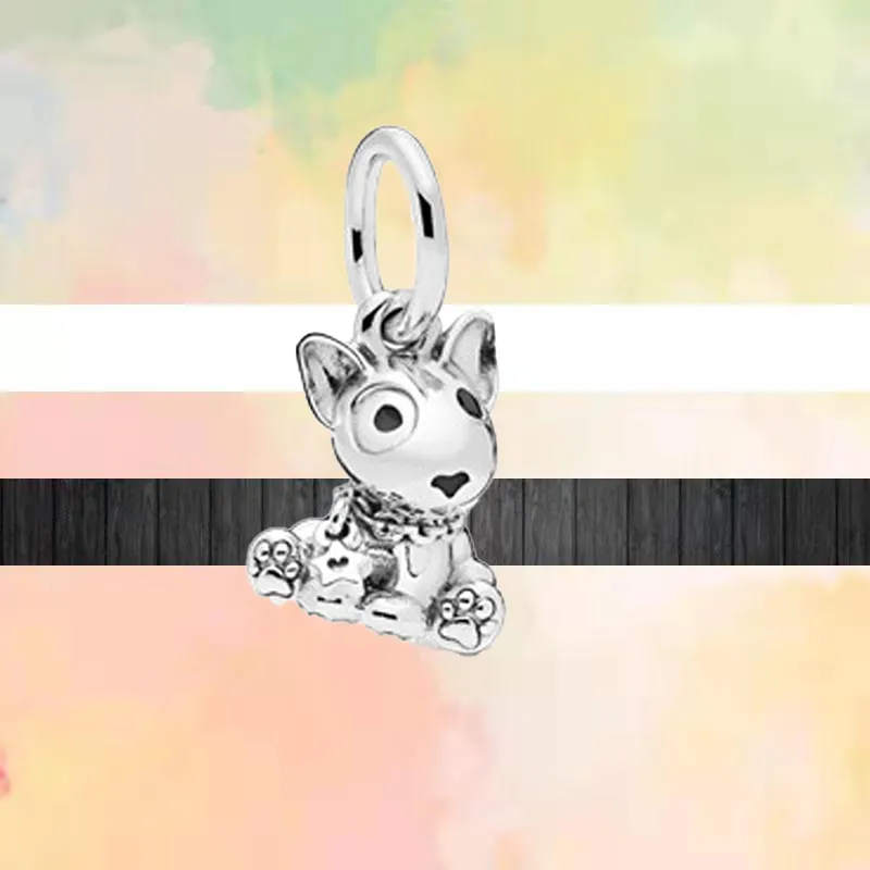 925 Silver Fit Pandora Charm 925 Bracelet Cute Pet Cat Dog Pendant Puppy Bear  Koala charms set Pendant DIY Fine Beads Jewelry