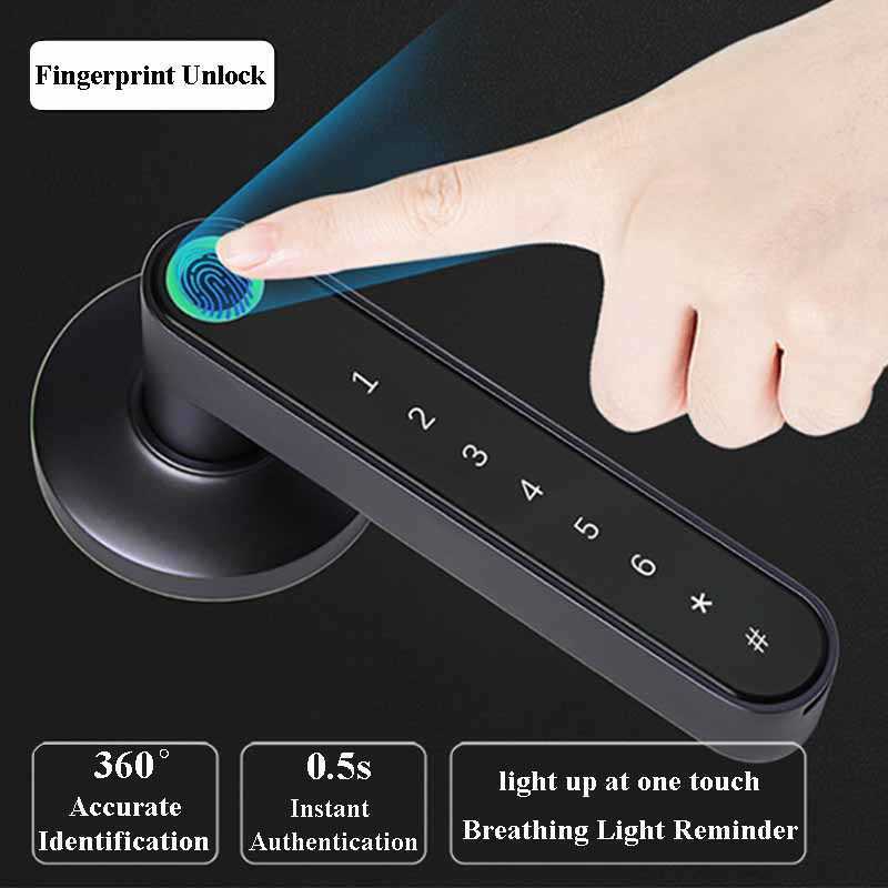 Door Locks Tuya Smart Fingerprint Lock Electronic Door Lock Smart Bluetooth Password Pen Lock App Unlock Support iOS/Android For Home Hotel HKD230902