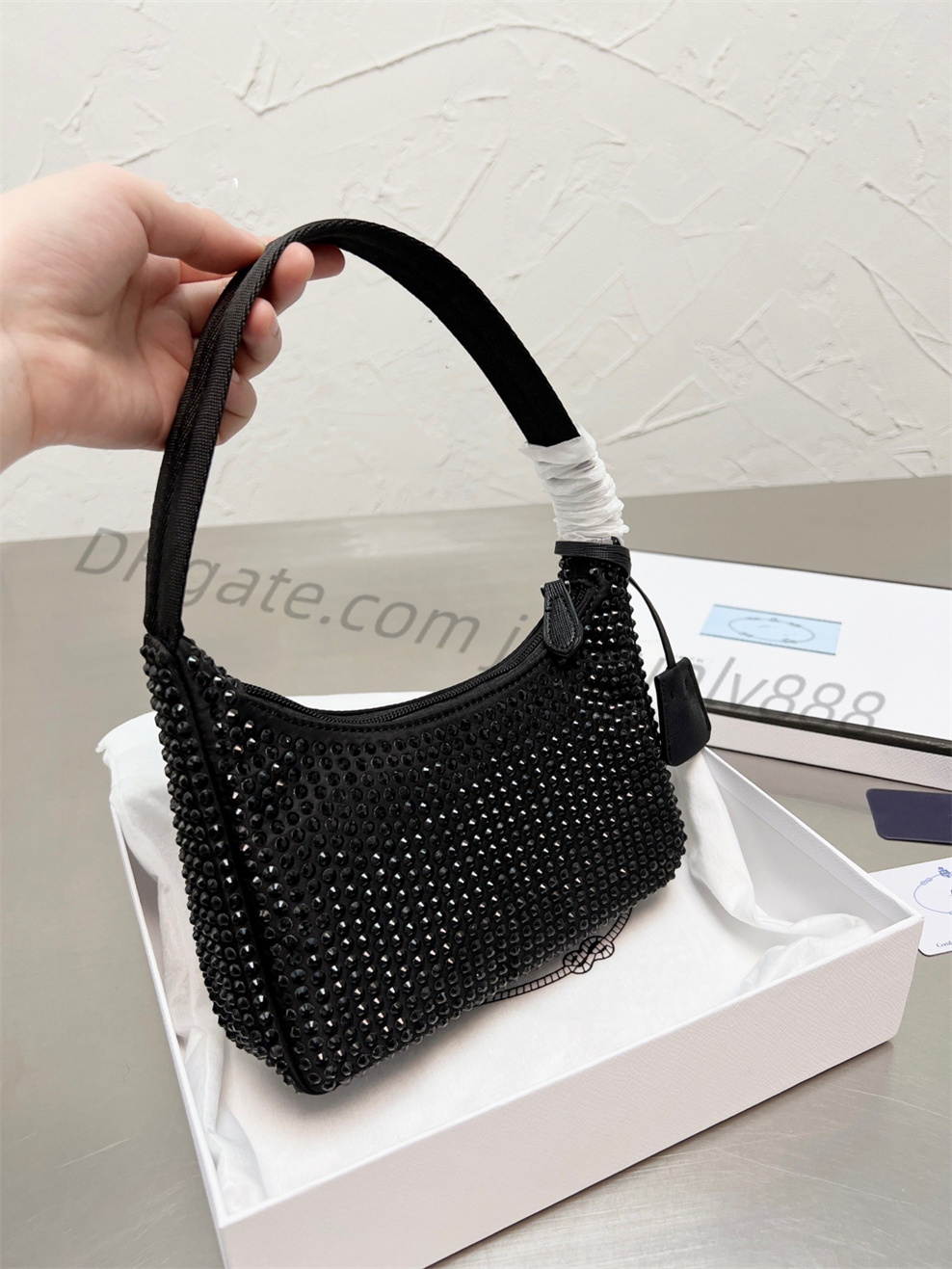 Дизайнерские сумочки женщины модная сумка для плеча Vintage 2005 Diamonds Hobo Cross Bedge Bead Sags Canvas Dest Pack Crsytal Chep Swork Lady278r