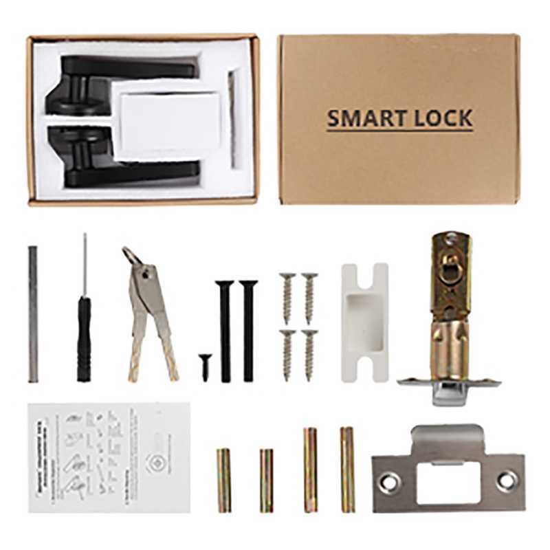 Serrature porte Impronta digitale Smart Door Lock Maniglia porta con tastiera Serratura porta senza chiave con maniglia casa Hotel Office Apartment HKD230902