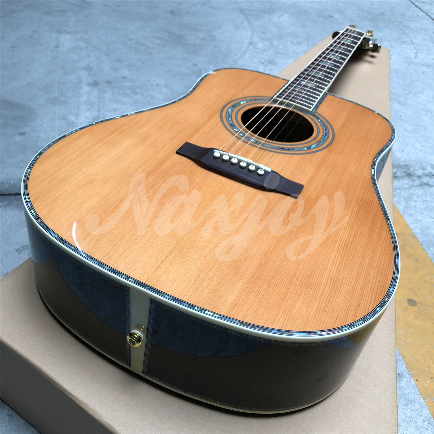 Top Quality 41 Inches Solid Cedar D Type Acoustic Guitar Rosewood Body Guitarra