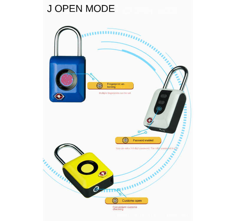 ドアロックスマート電子フィンガープリントパドロック税関の組み合わせロック旅行荷物フィットネスロックヘッドスマートロックドアロック安全性HKD230902