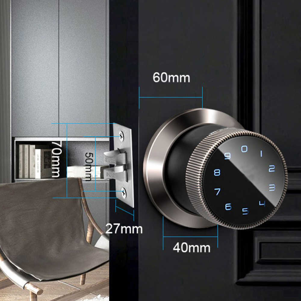 Serrature porte Smart TTLock IC Card Password Maniglia porta Serratura Presa laterale Impronta digitale Apertura Maniglia porta Telefono dell'appartamento Apri chiave Bluetooth HKD230902