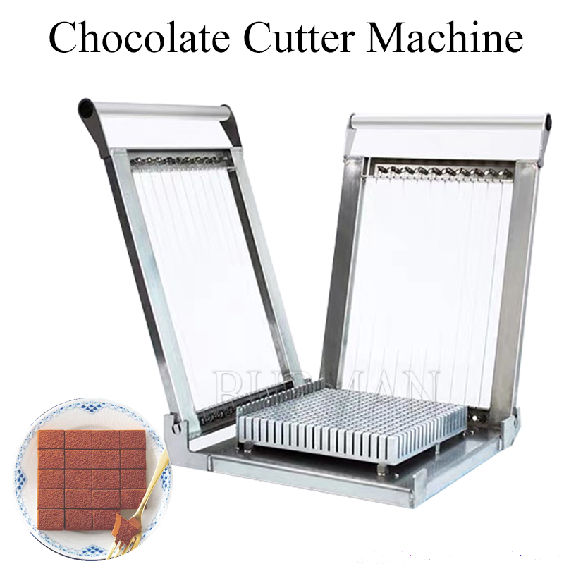 Máquina de corte manual de bloco de chocolate cru para doces macios com cabeça dupla