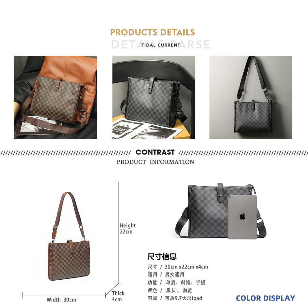 70% Factory Outlet Off Trendy Plaid Crossbody for Men's Youth Backpack Contrast Color Casual Large Capacity Bag Batch on sale