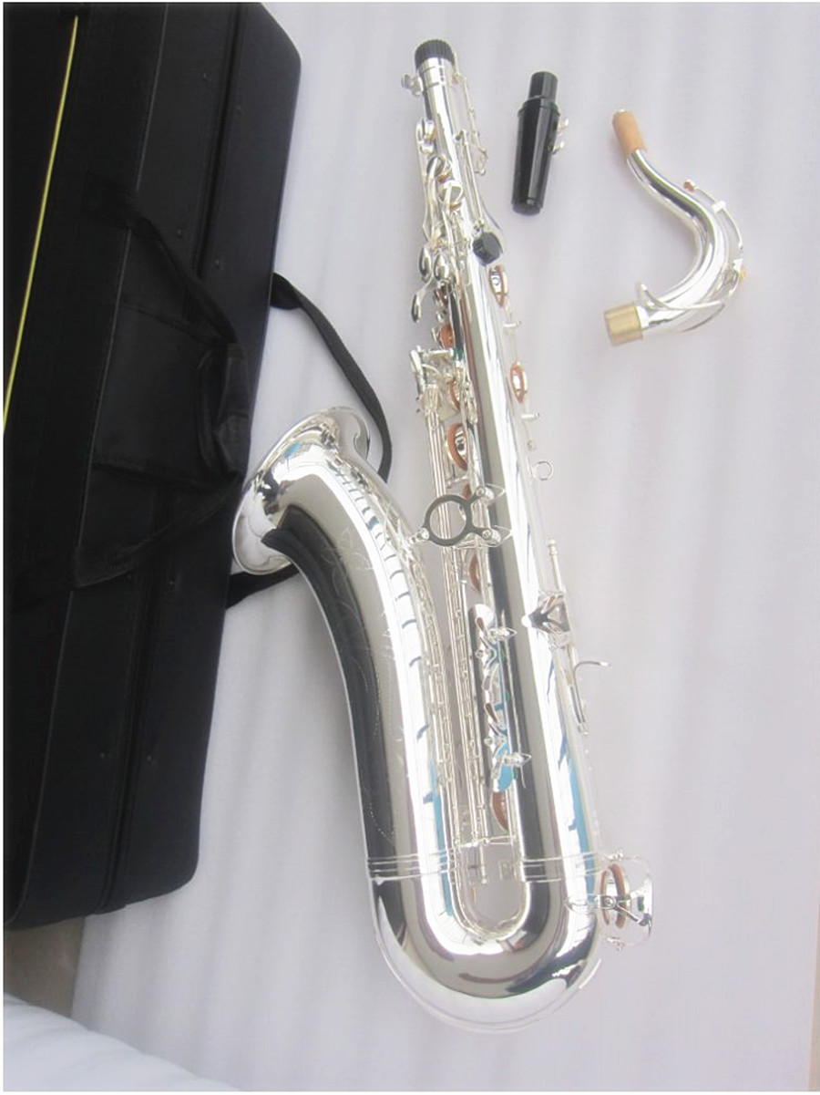 Saxofone tenor prateado YTS-875EX modelo instrumento musical de alta qualidade saxofone profissional b-flat com acessório de capa