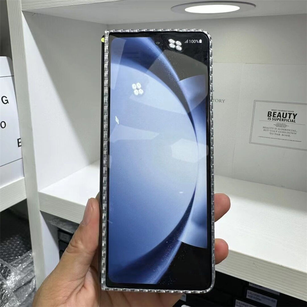 Echtes Carbonfaser-Aramid-Slim-Gehäuse für Samsung Galaxy Z Fold5 4, glänzende, gepanzerte Hartschale