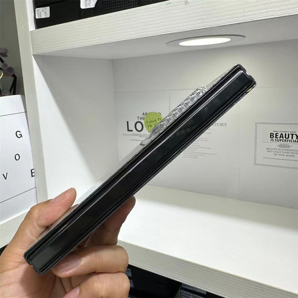 Echtes Carbonfaser-Aramid-Slim-Gehäuse für Samsung Galaxy Z Fold5 4, glänzende, gepanzerte Hartschale