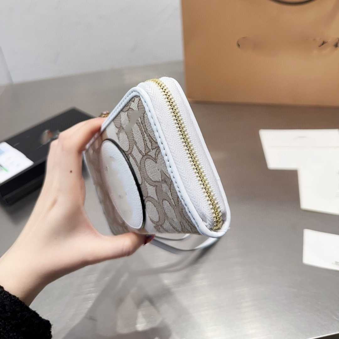 2023 New Macaron Zipper Long Wallet Wrist Strap Phone Women