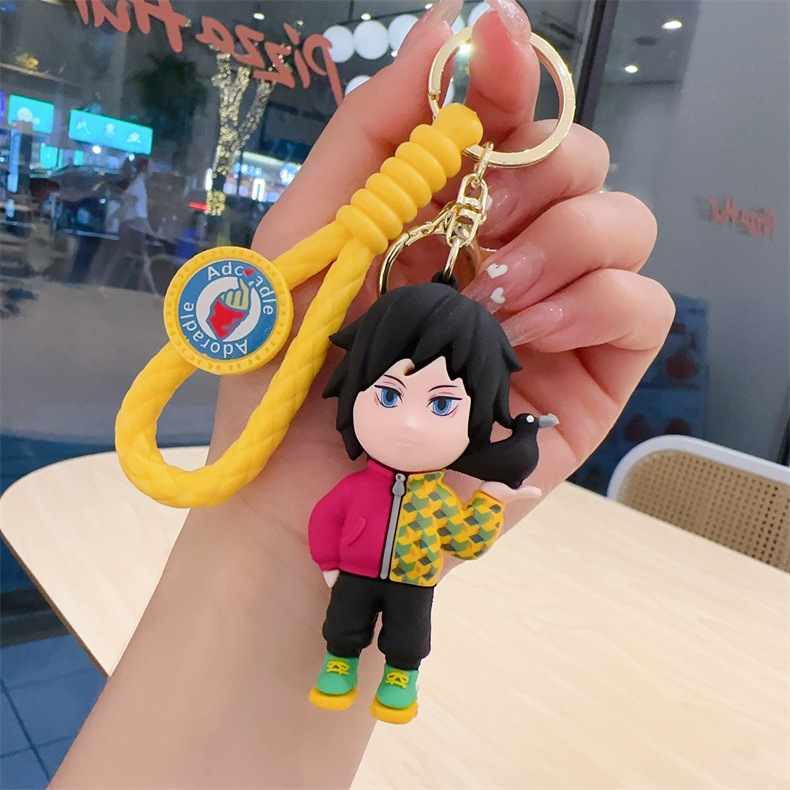 6 Styles Cute Anime Keychain Charm Key Ring Lovely Japanese Classic Animes Doll Couple Students Personalized Creative Valentine's Day Gift A1 DHL