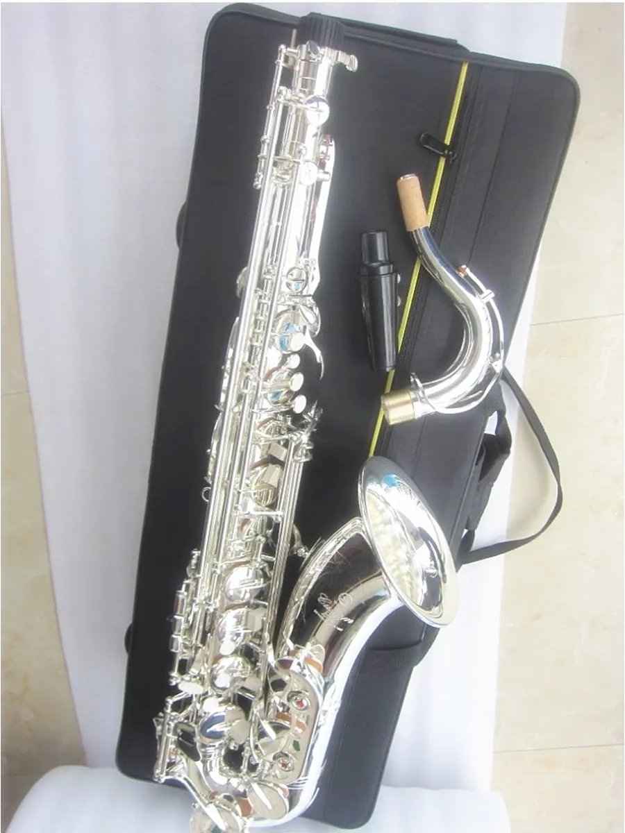 Saxofone tenor prateado YTS-875EX modelo instrumento musical de alta qualidade saxofone profissional b-flat com acessório de capa