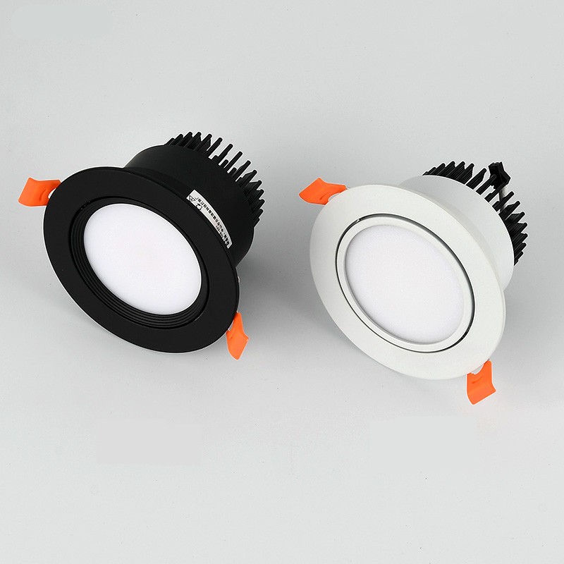 LED Downlight Angle Justerbar Cob Takljus Spotlight 7W 9W 12W 15W 18W Roterande AC85-260V inomhusljus