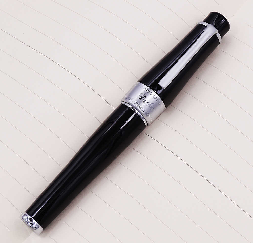 Fountain PenS Duke 2009 Black Fountain Pen Memory Charlie-Chaplin Big Size Unique Style Medium / Bent Nib Heavy Business Office Writing Pen HKD230904