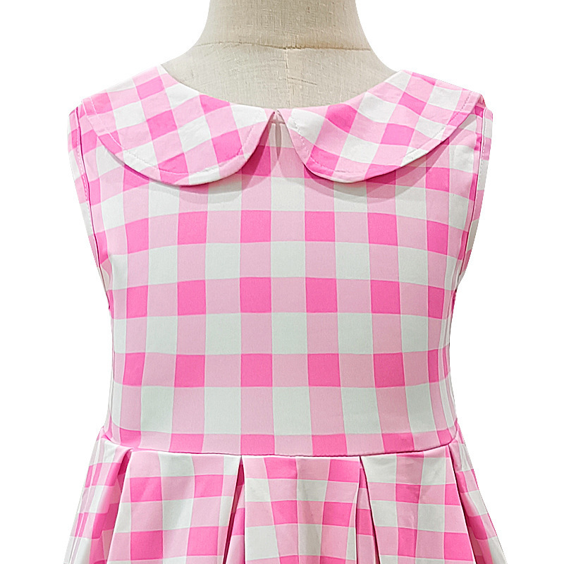 Cosplay Barbie Girl Princess Skirt Movie Barbie Compley 2-11t Kids Designer Pink Plaid Dress 3 Style