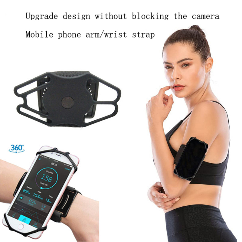 Spot mobile phone wrist strap, outdoor sports multifunctional fixed mobile phone arm strap, 360 degree rotation, detachable