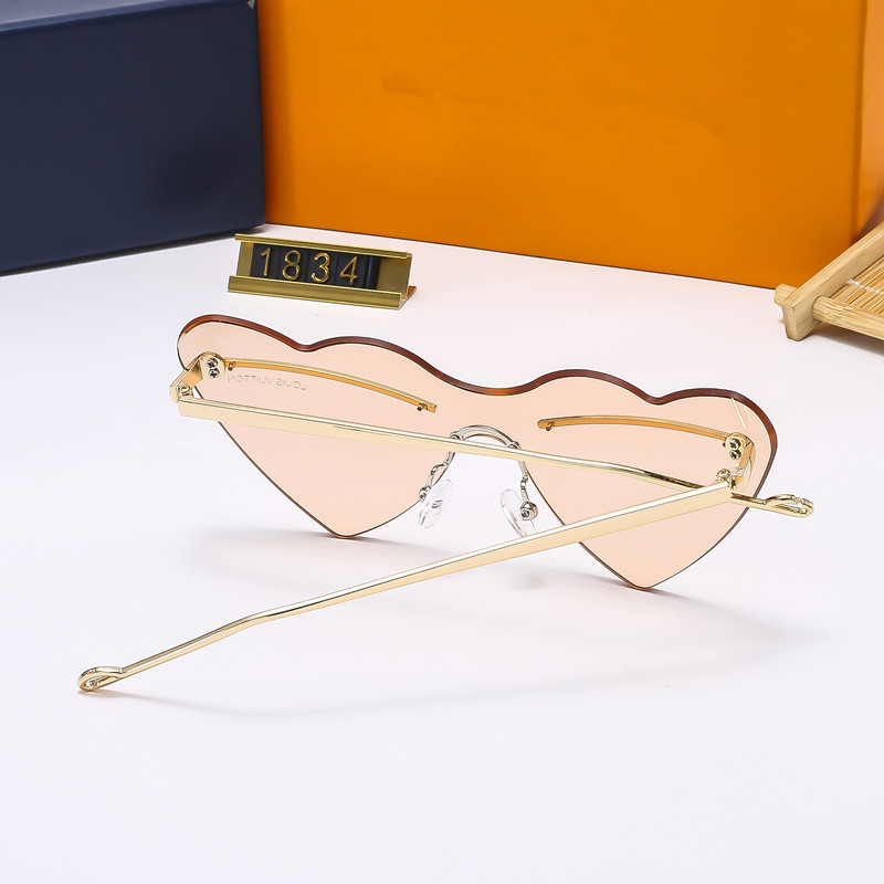 2023 модные солнцезащитные очки с градиентом, женские брендовые дизайнерские винтажные очки-пилот в стиле ретро, режущие линзы, солнцезащитные очки с градиентом и сердечком, женские UV400