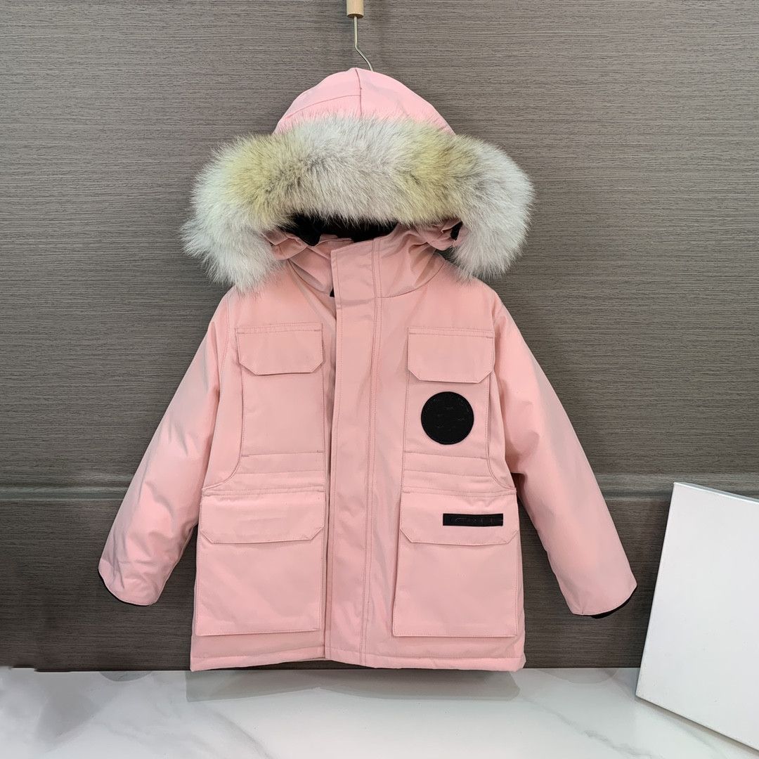 Inverno novo designer crianças casaco para baixo jaqueta para meninos real pele de guaxinim grosso quente bebê outerwear casacos 2-12 meninos meninas jaquetas anos criança moda adolescente parka tamanho 110-160