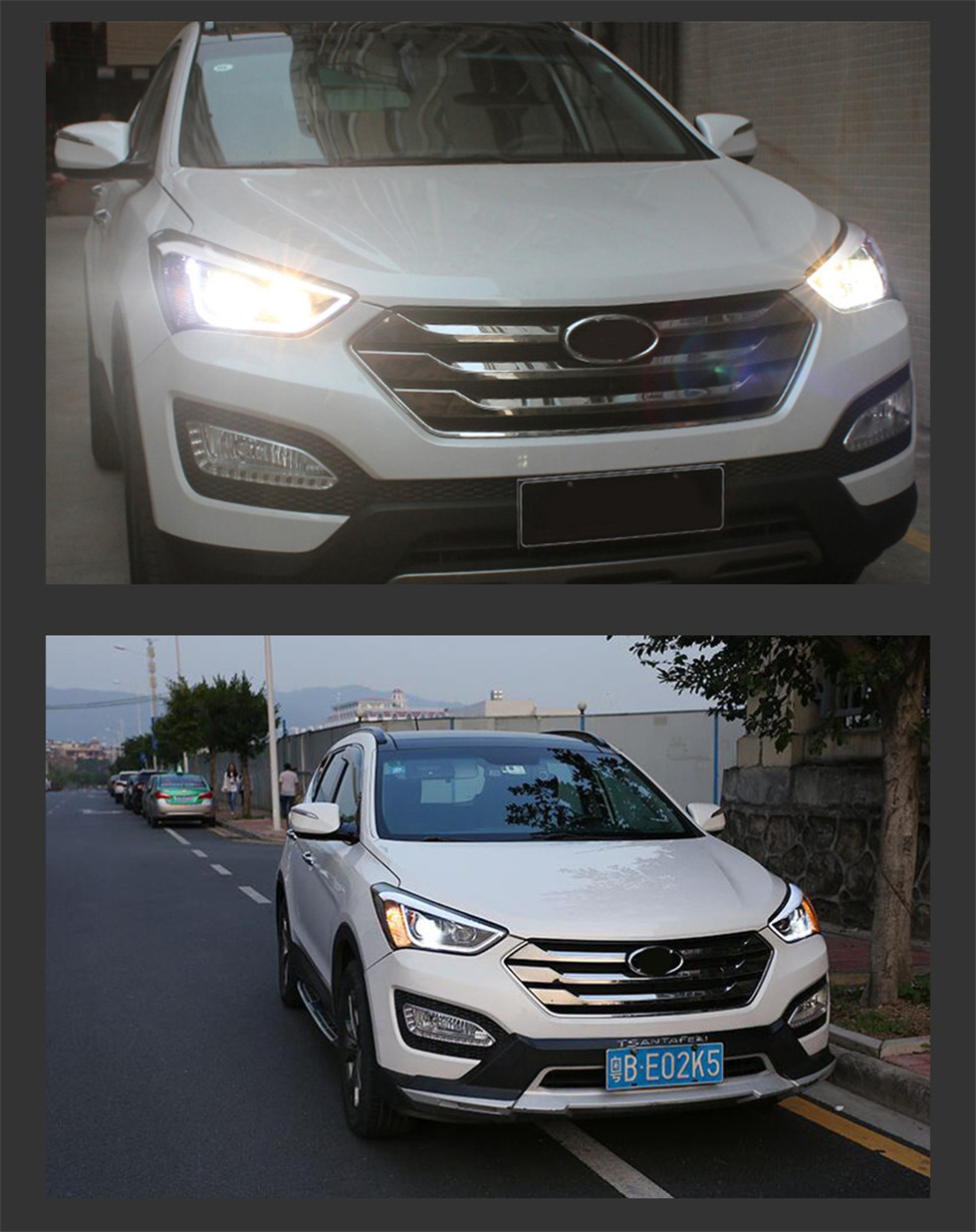 Светодиодные фары для Hyundai Santafe ix45 2013-20 15 светодиодные динамические указатели поворота ходовые огни передние фары