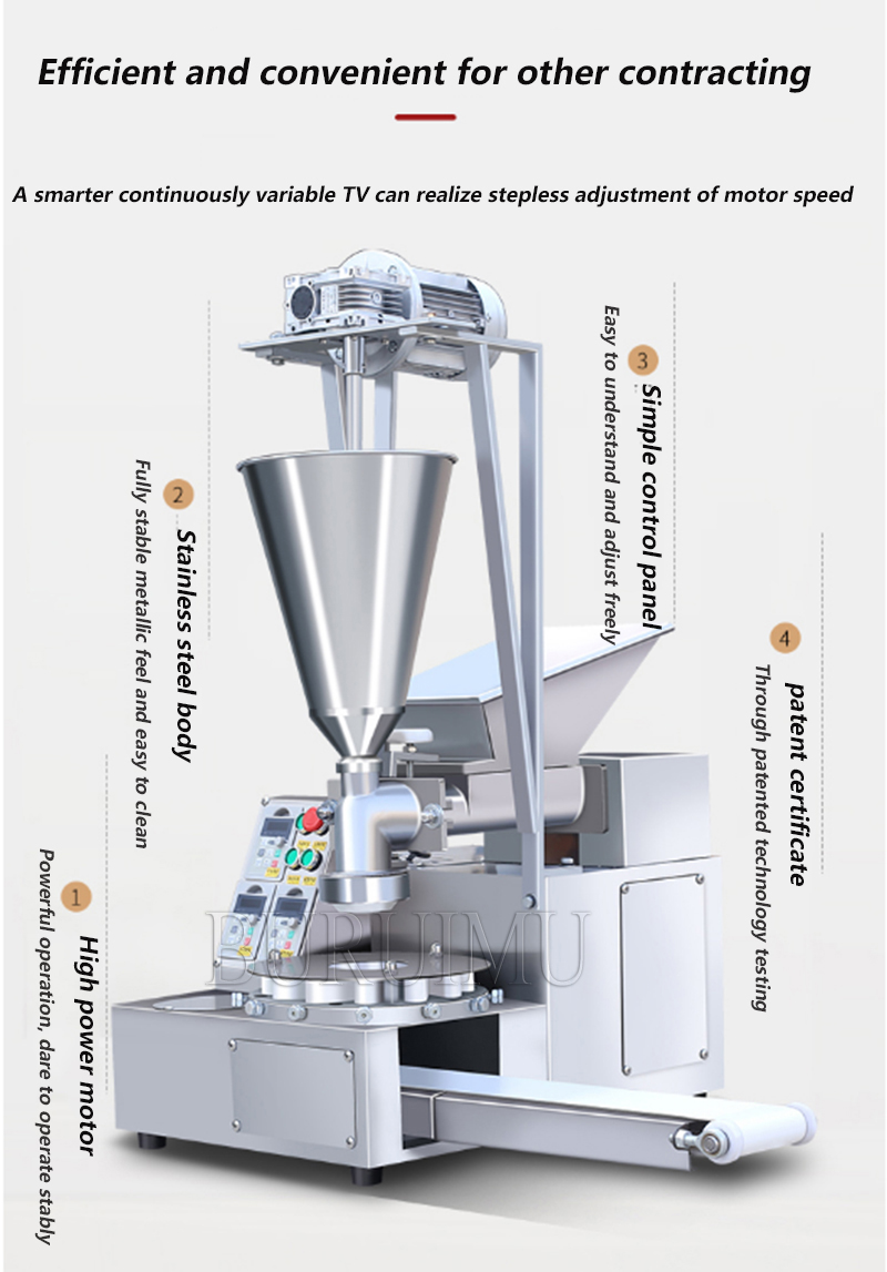 Pork Baozi Maker Steeped Stuffed Bun Momo Making Machine Desktop Brazilian Fried Chicken Bun Meat Pie Pastry Machinery