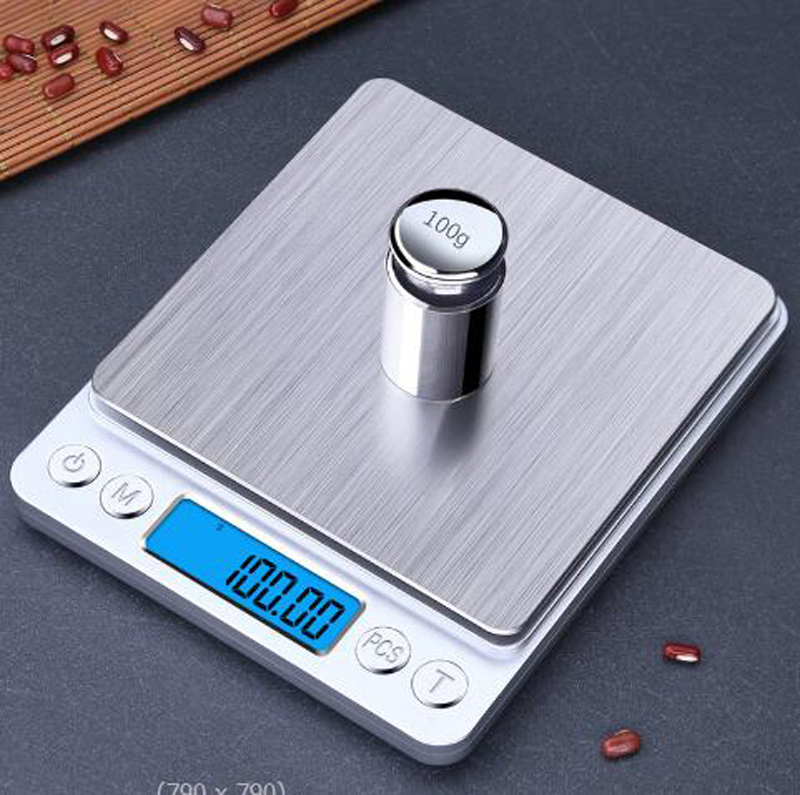 1000g/0.1g 500g/0.1g 2000g/0.1g LCD Portable USB Rechargeable Battery Mini Electronic Digital Scales Pocket Case Postal Kitchen Accuracy Jewelry Dry Herb Weight New