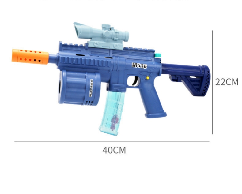 Partihandel Toys Custom Outdoor Game Paintball Gun M416 Bubble Gun Soft Bullets Absorbent Acoustic Light Music 3 In1 Toy M416 For Boys Pistola Spara Bolle Di Sapone
