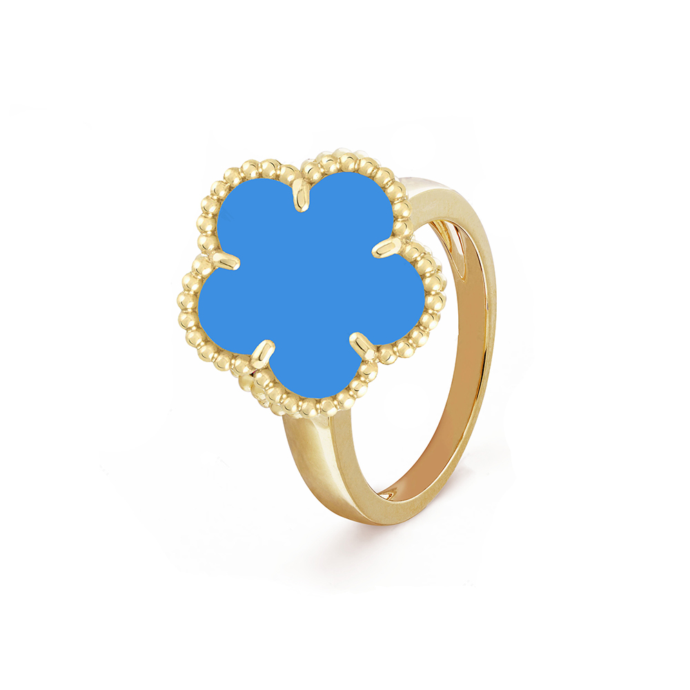 Anéis de trevo de quatro/cinco folhas de alta edição para mulheres homens multi cores para escolher joias de marca presente de casamento design clássico