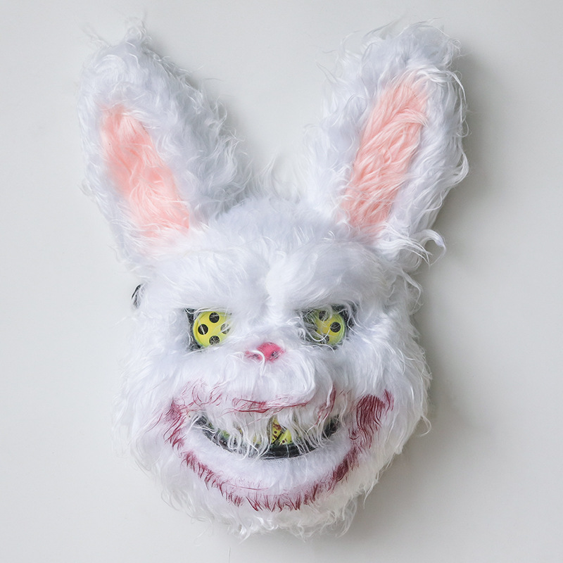 Halloween Mask 2023 New Bloody Rabbit Mask Terror Plush Bear Mask cosplay Costume Prop