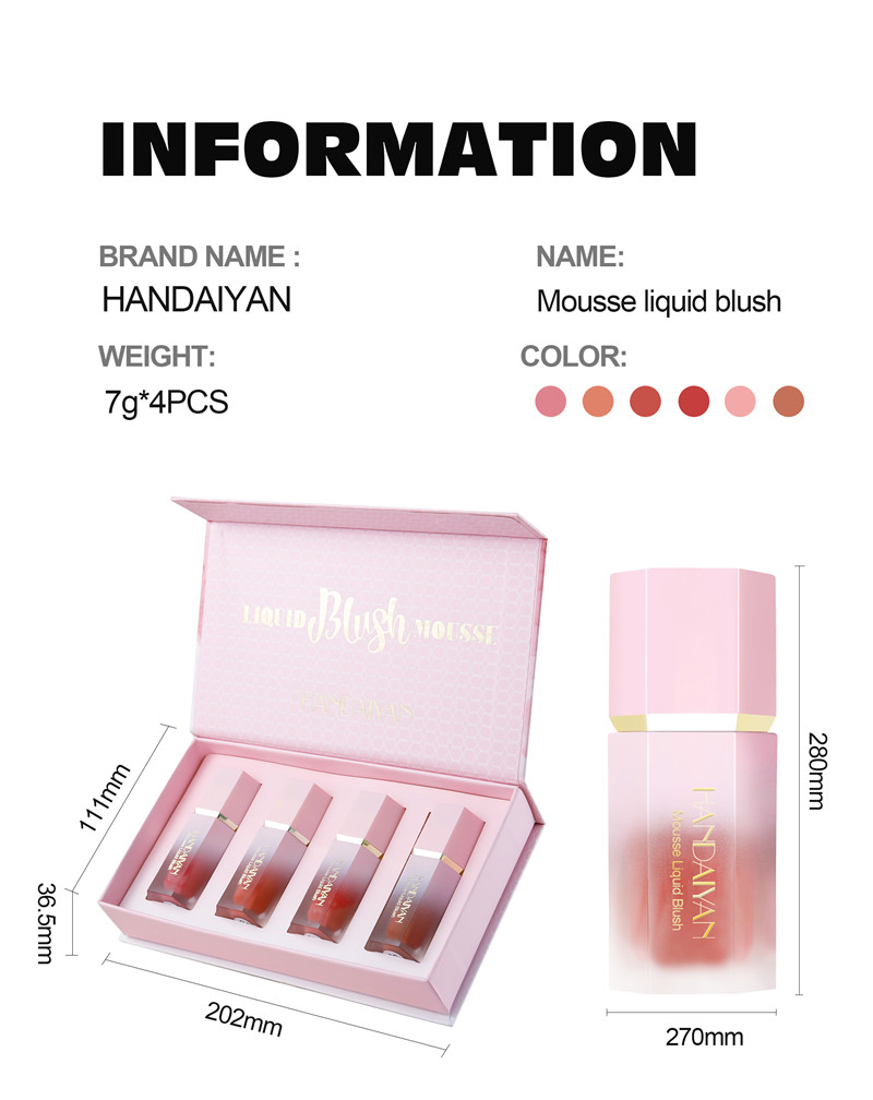 Handaiyan mousse cream liquid blush makeup 